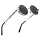 thumbnail image 2 of 1 par de gafas de sol polarizadas para hombre, protección UV, estilo gótico redondo para mujer, montura circular de metal., 2 of 8