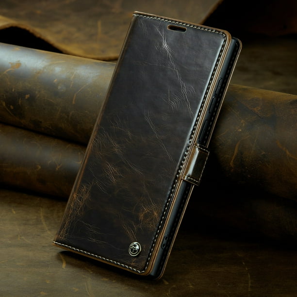 Luxury Magnetic Card Holder Wallet Cover for Samsung Galaxy S22 S23 Ultra Note 20 Ultra Note 8 9 10 Retro Purse Leather Case - All-Round Protection