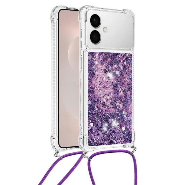 Funda FOXDOCK para Samsung Galaxy S26 Edge con Cuerda Ajustable, Brillo Líquido, Protección Antigolpes y Lente – Ideal para Regalo