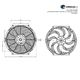 thumbnail image 3 of Electroventilador Universal Automotriz 14" 12V 80W Reversible, 3 of 4