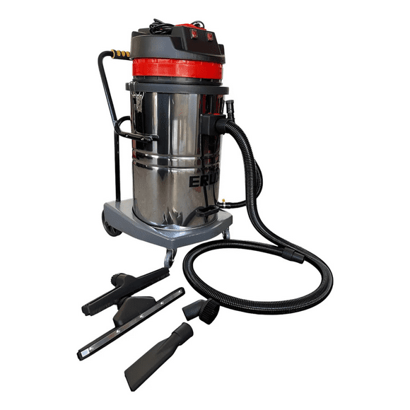 Aspiradora Industrial Agua Y Polvo 3600wts / 2 Motores Plateado