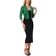 thumbnail image 2 of INSPIRE CHIC Bolero de Malla Transparente para Mujer de Halloween, Chaqueta Ligera Recortada con Mangas 3/4 Verde XS, 2 of 6