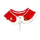 thumbnail image 4 of Bufanda De Collar De Gatito Con Babero De Ganchillo Para Cachorros, Gatos Y Perros Pequeños, Medianos, Rojo S, 4 of 5