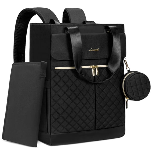 Bolso Maternal 2 en 1 Mochila y Bandolera - Black