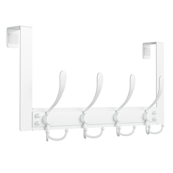 Porta toallas WLCSNG para sobre la puerta, blanco, 4,5 cm de grosor máximo