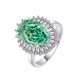 thumbnail image 1 of Anillo de Compromiso Ovalado de 4.5 Quilates CZ Diamante Verde/azul Simulado Anillos para Mujer Anillos de Cóctel de Plata Esterlina S925 Anillos de Promesa de Boda, 1 of 5