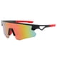 thumbnail image 2 of POLASUP GAFAS LENTES DE SOL Gafas de sol deportivas con lentes iridiscentes rojo-naranja y montura negra con detalles rojos. Diseño aerodinámico, protección UV 400. Ideales para ciclismo, 2 of 6
