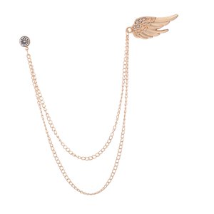 Ioensy - Broche De Ala De Ángel Para Hombre, Broche De Cadena Con Borla, Broche De Moda Para Hombre, Pin De Solapa