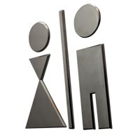 Magideal - Señal De Puerta De Baño, Señal De Baño, Identificación Acrílica, Señalización De Baño, Placa De Puerta De Wc Para Decoración De Puerta O Pared, Bar Co