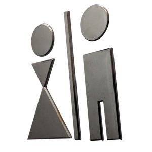 Magideal - Señal De Puerta De Baño, Señal De Baño, Identificación Acrílica, Señalización De Baño, Placa De Puerta De Wc Para Decoración De Puerta O Pared, Bar Co