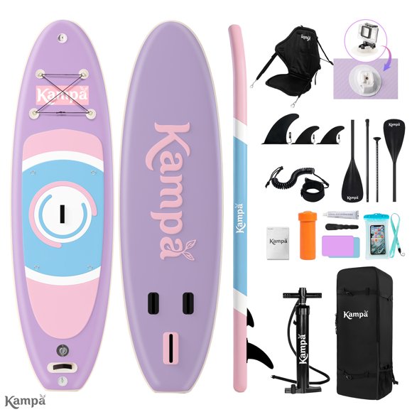 Set Tabla Stand Up Paddle Surf Inflable Azuria 320x81x15cm Color Lila