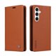 thumbnail image 4 of Funda Billetera de Cuero para Samsung Galaxy S23 FE con Tarjetero y Soporte - Tapa Magnética Marrón, 4 of 6