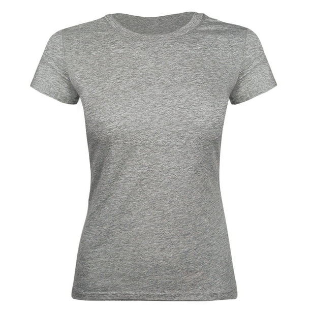 Polera 100% Algodón Manga Corta Mujer