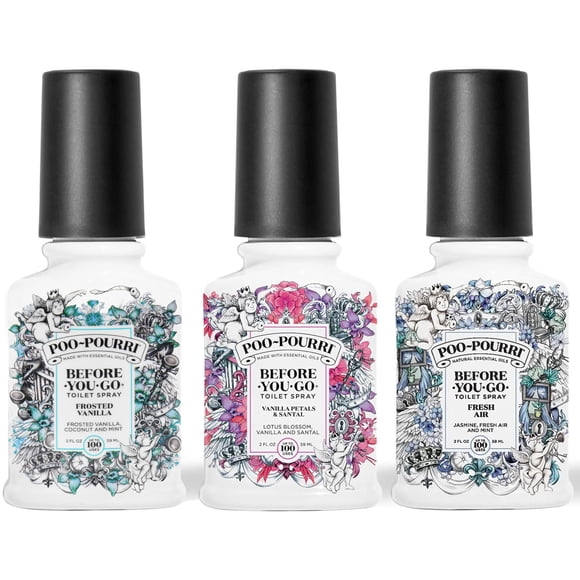 Spray de baño Poo-Pourri Before-You-Go Spring, paquete variado de 60 ml
