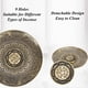 thumbnail image 2 of Quemadores de incienso redondos de bronce, porta incienso, disco quemador con patrón de flores de 9 agujeros, para regalo de incienso., 2 of 7