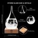 thumbnail image 2 of Pronosticador del clima Storm Glass GM GMISS con base de madera, 2 of 6