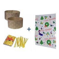 De Gaune - 50 Moldes Pan De Pascua De 500 Gr + Bolsas + Amarres Dorado