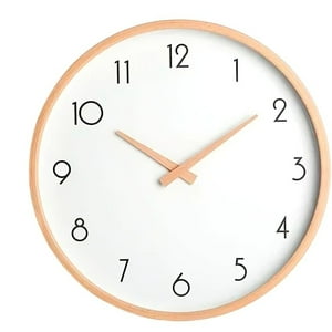 Genérico - Reloj De Muralla Redondo Madera Plástica Clara Análogo