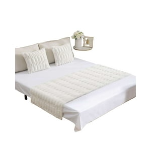 Imac Hogar - Piecera Mas 2 Fundas Diseño Bambu Blanco