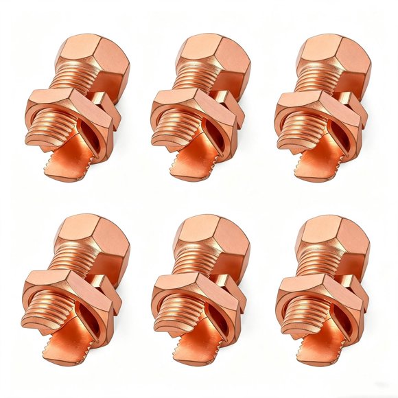 Conector de perno dividido Bntyok de cobre, paquete de 6 (6-8 AWG)