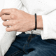 thumbnail image 3 of Pulsera ajustable cuero trenzado hombre, 3 of 3