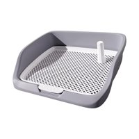 Ioensy - Inodoro Para Perros, Bandeja Para Orinal Para Cachorros, Orinal Para Perros Y Gatos, Caja De Arena Reutilizable Para Interiores, Gris