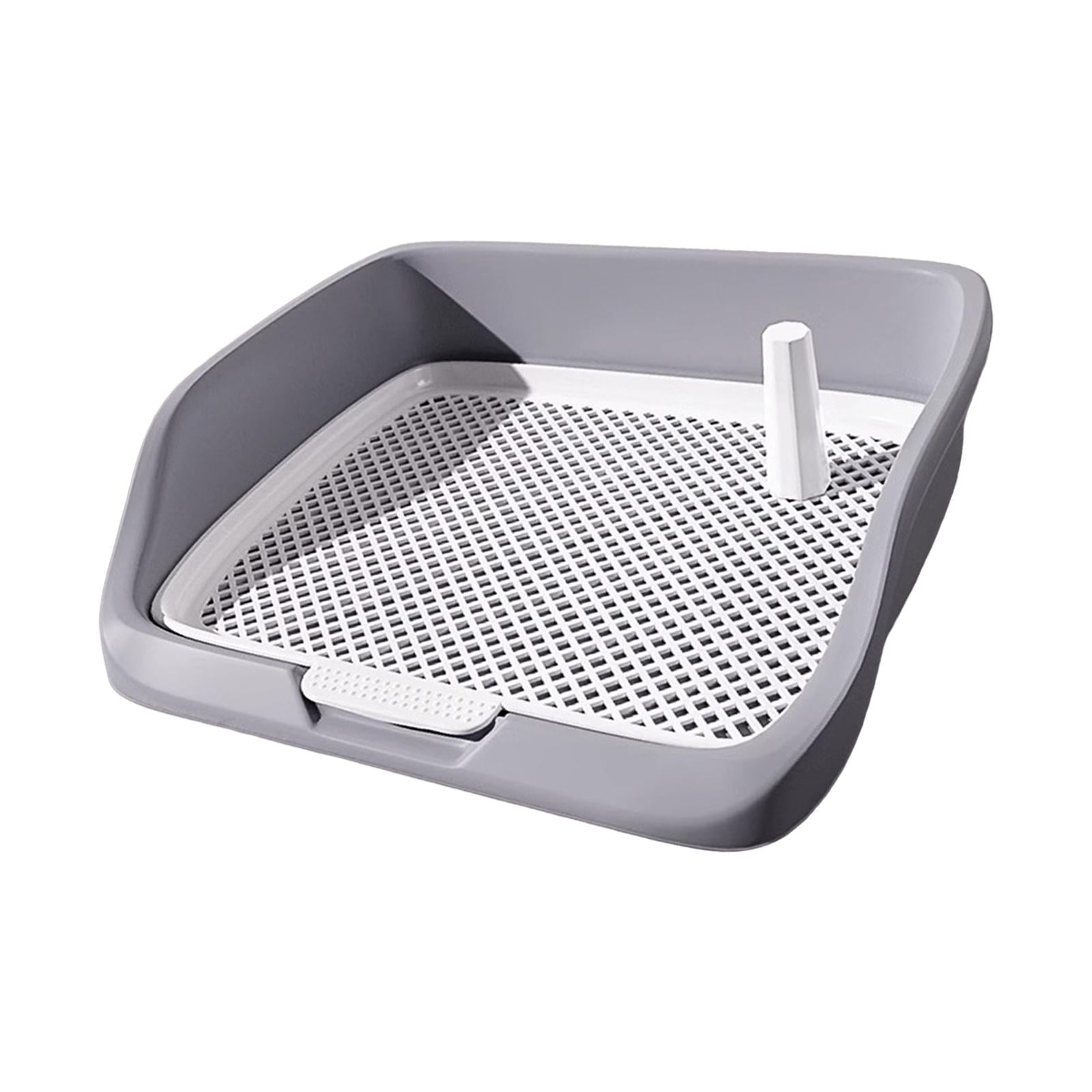 Ioensy - Inodoro Para Perros, Bandeja Para Orinal Para Cachorros, Orinal Para Perros Y Gatos, Caja De Arena Reutilizable Para Interiores, Gris