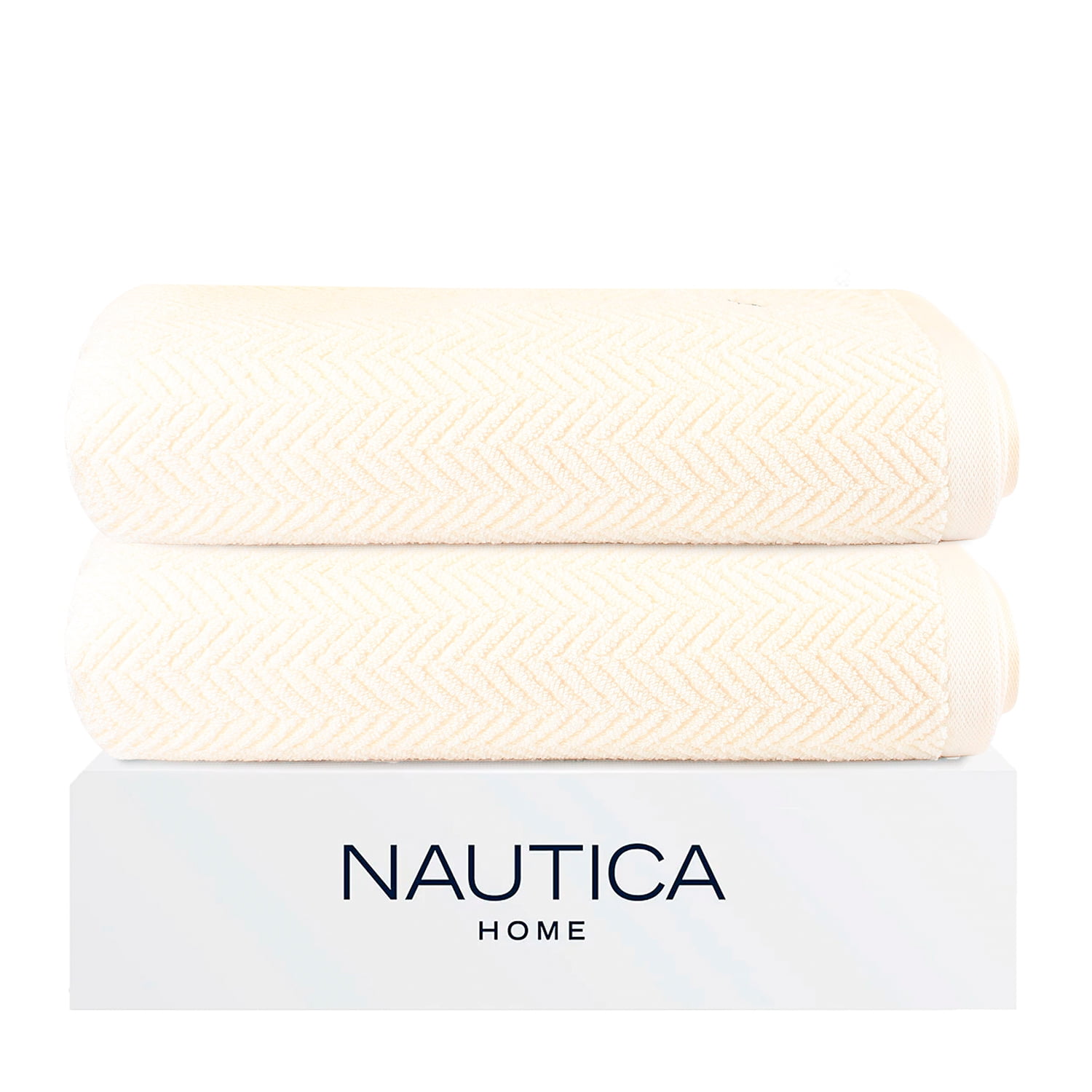 Pack 2 Toallas De Baño Vis Nautica Home 100% Algodón Suave 76x137cm Beige