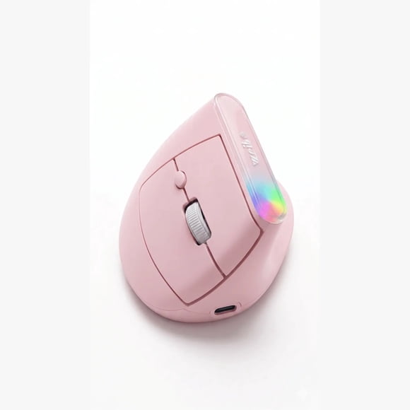 Mouse Vertical Inalámbrico Ergonómico WB-889 - ROSADO.