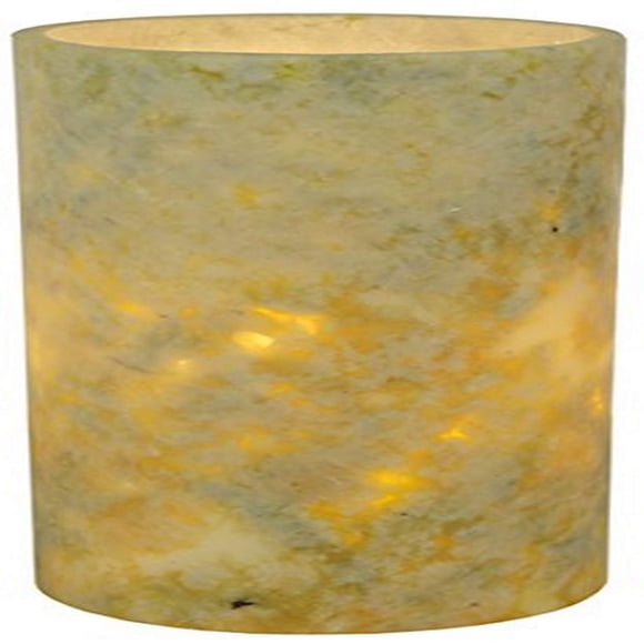 Pantalla de lámpara Meyda Tiffany Cylindre, color verde claro, 9 cm x 19 cm