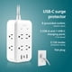 thumbnail image 2 of Supresor de picos Philips de 8 contactos, 2 USB-A, 1 USB-C, 17 W, 3120 J, blanco, 2 of 6