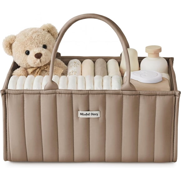 Blissful Diary Baby Diaper Caddy Organizer, Nursery Storage