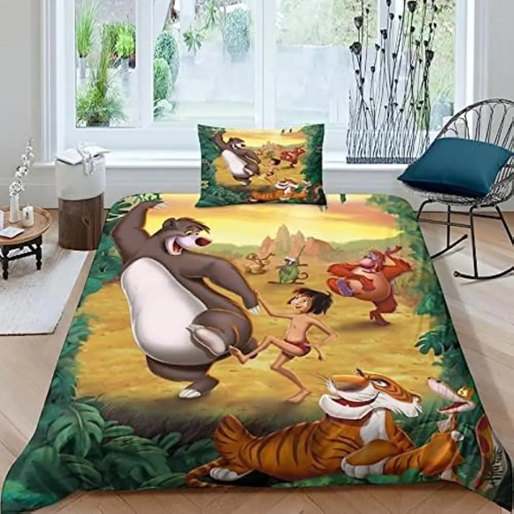 The Jungle Book 3D Children'S Bedding Set Universal Duvet Cover Set Suitable For Children And Adults Comforter Bedding Sets Bed Sheets