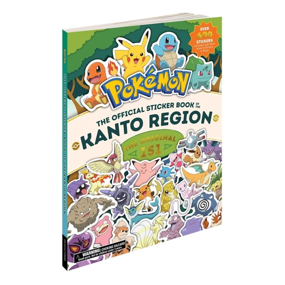 Libro de Pegatinas Pikachu Press Pokémon Región Kanto 151 Original