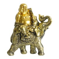 Bothyi - La Estatua Del Buda Que Ríe Sobre El Elefante Regala Feng Shui Para El Estudio De Mesa Del Club