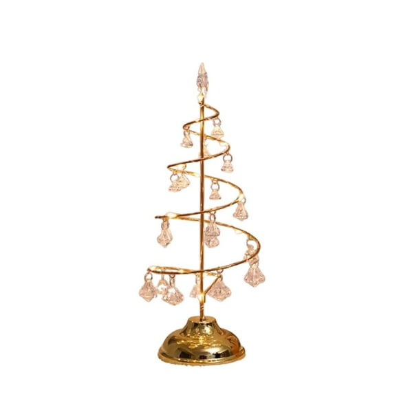 Árbol Metálico con Luz Led Dorado