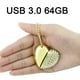 thumbnail image 4 of Memoria USB creativa en forma de corazón de 64 GB, 4 of 6