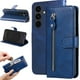 thumbnail image 1 of Funda con Cremallera para Samsung Galaxy S25 FE, Carcasa Cartera de Cuero PU con Soporte y Tarjetero, 1 of 5