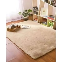 Teng Fei - Alfombra Grande Suave 180 X 200 Cm Primera Calidad Beige