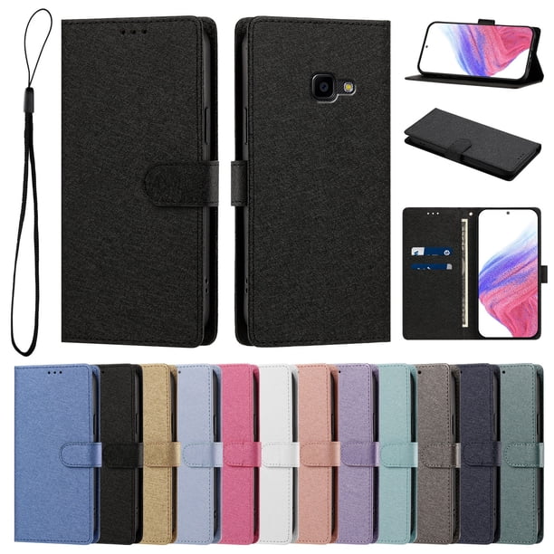 Funda Cartera de PU para Samsung Galaxy XCover 4/Xcover 4S con Tarjetas, Negro