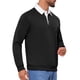 thumbnail image 5 of INSPIRE CHIC Sudadera Polo de Hombre con Cuello Contrastado y Mangas Largas S Negro, 5 of 6