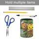 thumbnail image 5 of Katuri-theme Cylinder Pen Holder Pencil Organizer with Flannel Lining PVC Leather Material Cardboard Base for study work 10*8CM, 5 of 6