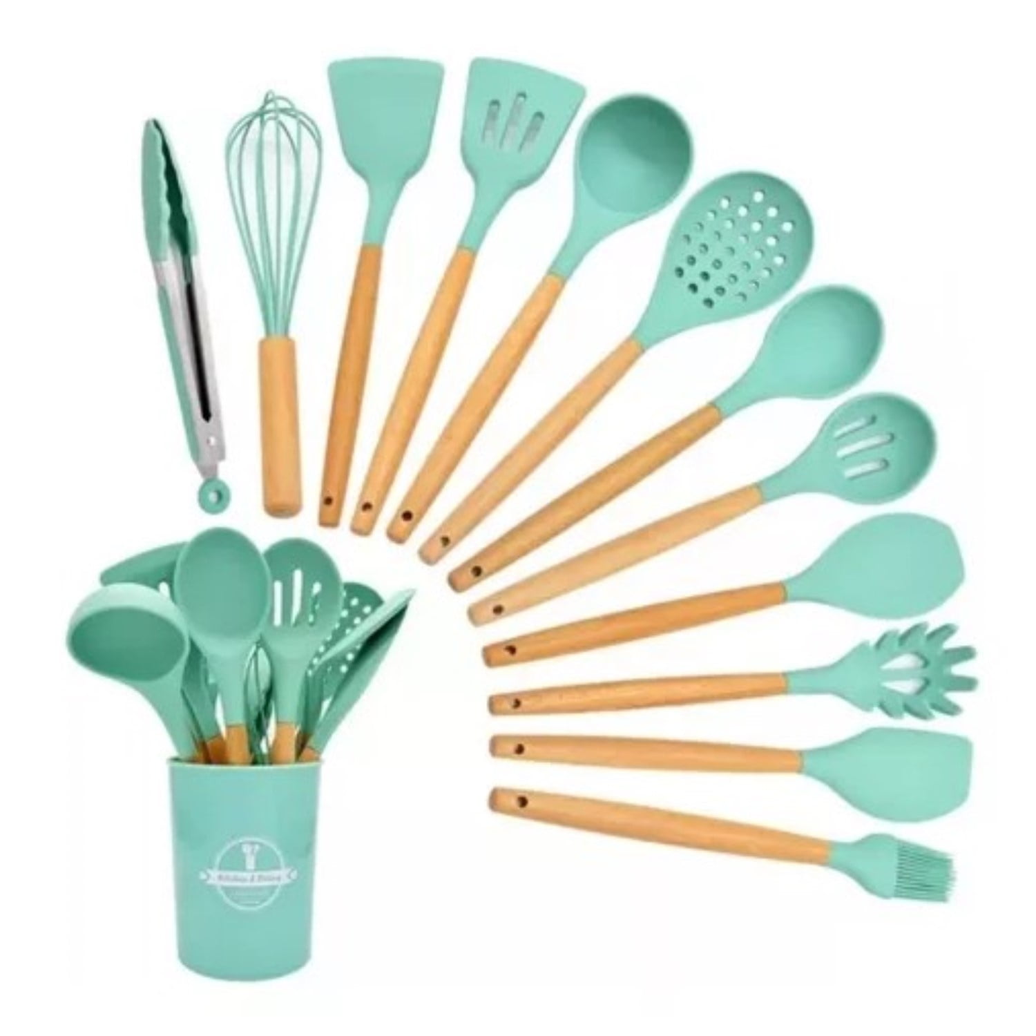 Citohome - Juego Utensilios De Cocina Silicona Antiadherentes 12 Pcs