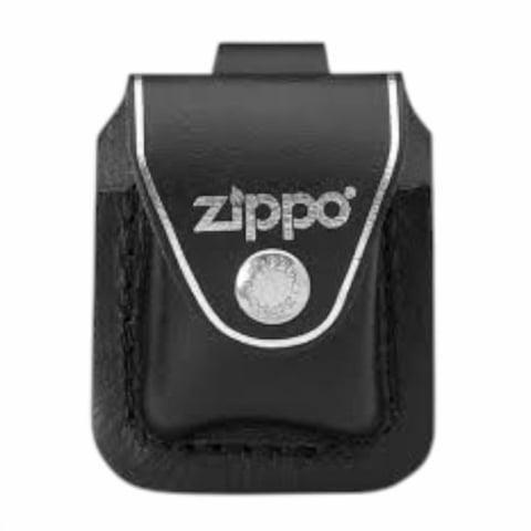Estuche Zippo Lplbk Black Leather Lighter Pouch With Loop