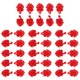 thumbnail image 2 of 20 Botones De Rana Con Nudo Chino Y Cuentas Para Cheongsam Rojo, 2 of 3
