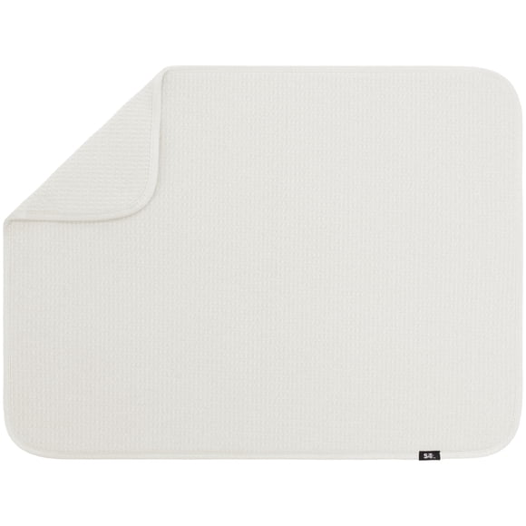 Alfombrilla para secar platos S&T INC. Microfibra absorbente XL de 45 x 60 cm
