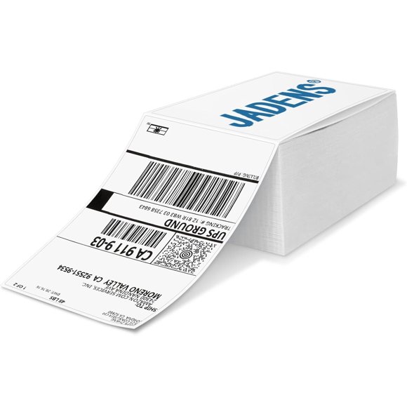 JADENS Etiquetas térmicas, 500 etiquetas de envío 4 x 6 pulgadas