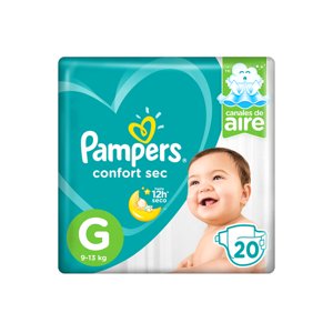 Pack X4 Pañales Pampers Confort Sec G 80 Pañales