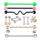 thumbnail image 3 of 1 Unidades Nariz Lengua Labio Ceja Tragus Ombligo Anillo Piercings Joyas B-13Pcs, 3 of 5