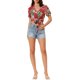 thumbnail image 2 of INSPIRE CHIC Camisas de Regreso a Clases para Mujeres Camisetas Hawaianas de Manga Corta con Botones Florales Tropicales S Rojo, 2 of 8